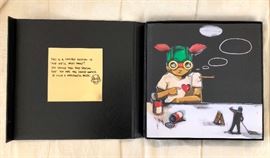 Described as: pop infused contemporary art inspired by Japanese anime and the bold aesthetics of street art pioneers Jean Michel Basquiat, Kaws and Keith Haring. While spray paint is often at the forefront of his mixed-media illustrations, Brantley utilizes a plethora of mediums from oil, acrylic and watercolor to non-traditional mediums like coffee and tea.