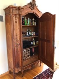 Added shelves allow this piece lots of flexibility