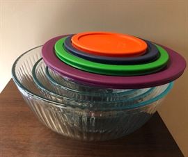 Great sets of covered Pyrex