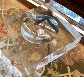 Chunk 0 glass vintage ashtray