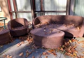 Outdoor 4 season wicker set by Kingsley Bate