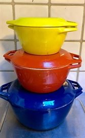 Vintage Cast iron and enamel set
