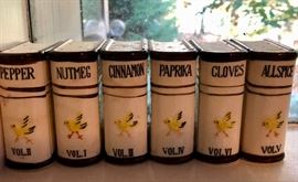 Vintage Japan Spice Set & Shelf - Books Volumes 1-6