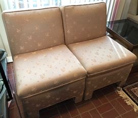 Armless upholstered chairs