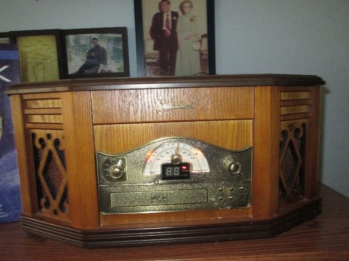 Emerson audio system.  Record player, CD & radio