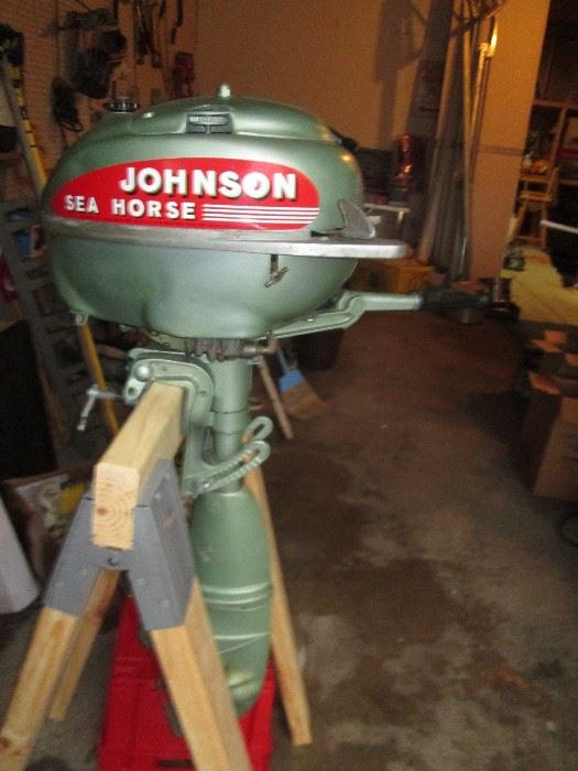 Johnson Sea Horse vintage boat motor.  