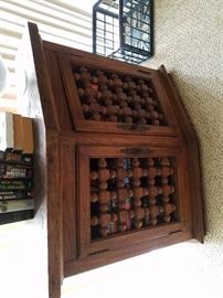 Mid Century cabinet with primitive copper top.