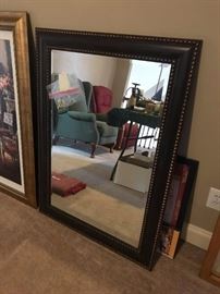#63	Black/gold framed Beveled Mirror  30x43	 $75.00 
