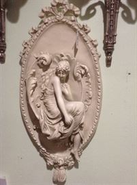 Plaster wall art sculptures Toscano