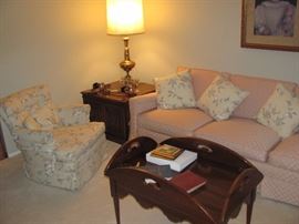 upholstered furniture in good condition. no smoke and no pets