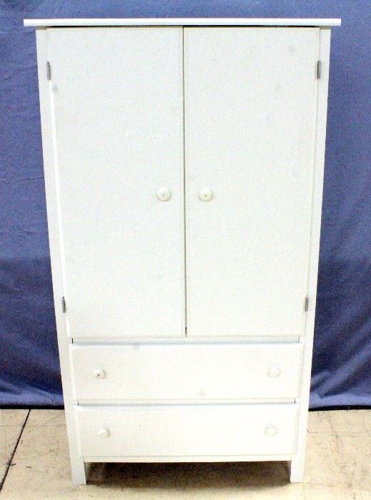 Sauder Furniture Wardrobe Armoire, 35"W x 66"H x 20"D, Cosmetic Flaws, Paint Scuffs, Glue/Paper Residue on Front and Sides