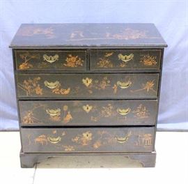 Asian Design Chest of Drawers, Dovetail Constructed Drawers, 37"W x 36"H x 18"D