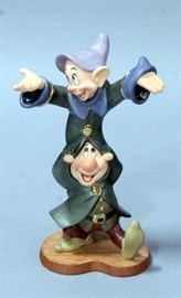 Walt Disney's Classics Collection Dopey & Sneezy "Dancing Partners" Figurine with Original Box and COA, 8.5"H