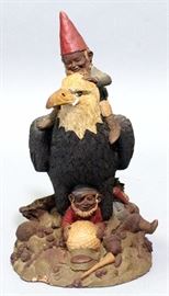 Tom Clark Cairn Studio Gnomes, Qty 2, "Par" Eagle, 12"H, and "Florence", 8"H