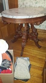 Pedestal Table with marble top