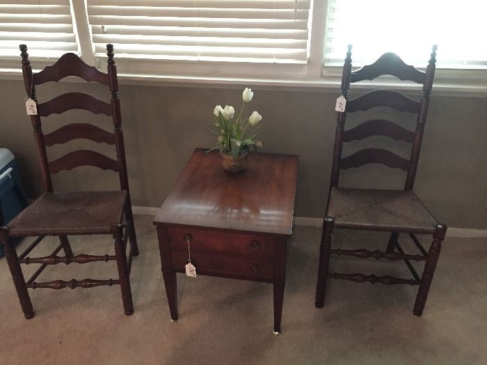 End tables chairs 