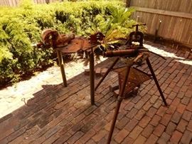 Pipe bending and cutting stands