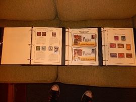 3 albums of stamps and first day covers