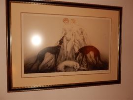 Louis Icart pencil signed lithograph.
