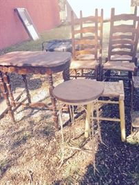 Antique table & furniture 