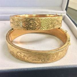 Rolled Gold Victorian Bracelets