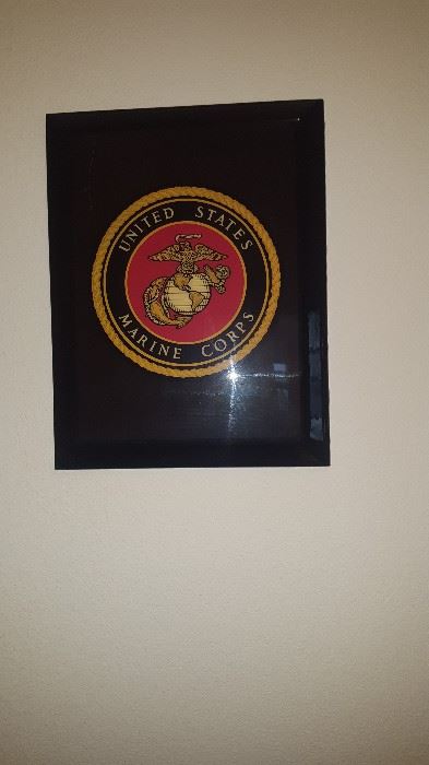 US Marine Corp Black Acrylic Placque