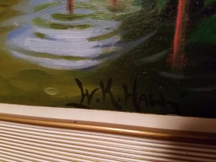 W.k. Hall name on painting