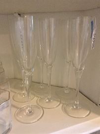 Set of 7 Tiffany glasses 