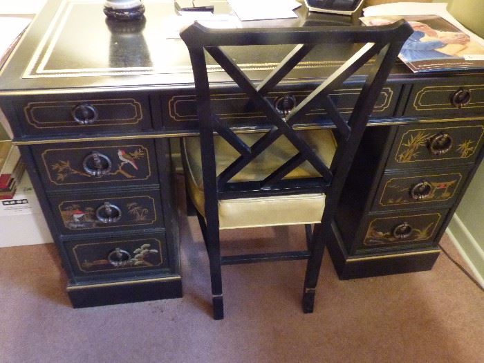 Lovely Sligh "Chinoiserie style"  desk and chair...