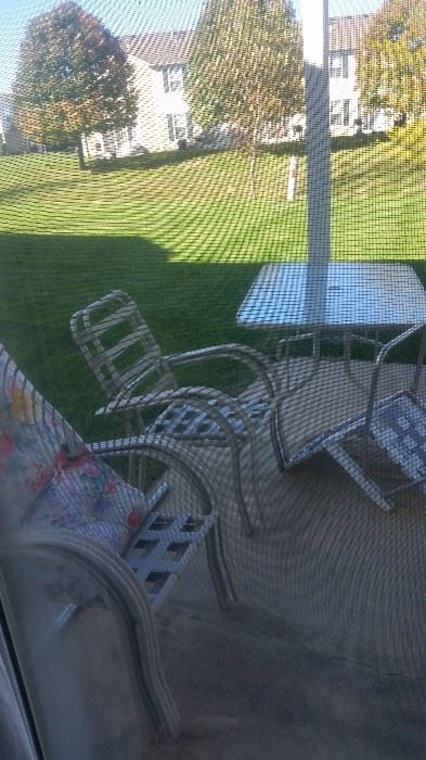 lawn furniture 2 different sets