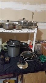 LOTS OF POTS AND PANS  GOOD SHAPE