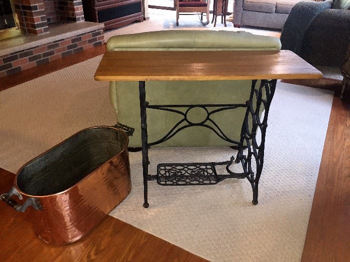 Brass tub - Sewing table