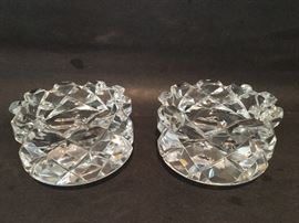 Orrefors crystal candle holders