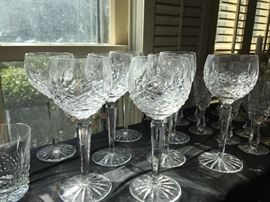 Waterford cut crystal wine hocks
