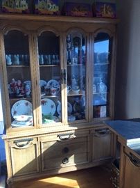 Sideboard China Cabinet full of Christmas serving fun by for Charles furniture company