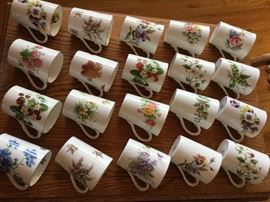 Sweet floral mugs to service a crowd, more than shown, English bone china
