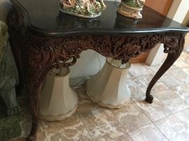 Another view of the lovely carved library table