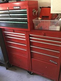 Tool chests, we also have for sale what was in them, flare gun