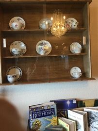 The second of two cup and saucer wall display cabinet, cups and saucer sets sold separately 