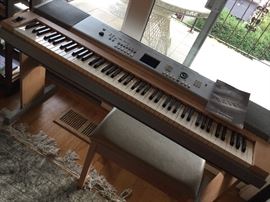 Yamaha deluxe keyboard, with manual, we just cannot find the electric cord! Check to see cost to order, this is a great way to play piano and so much more, even lay down beats to rap