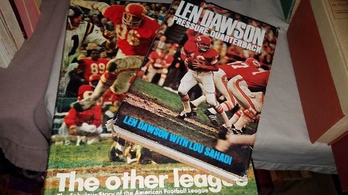 2000+ books, books and more books!! Large variety. Len Dawson "Pressure Quarterback", AFL "The Other League"