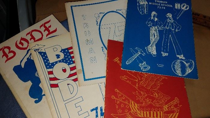 1970's Bode and Truman Middle school yearbooks