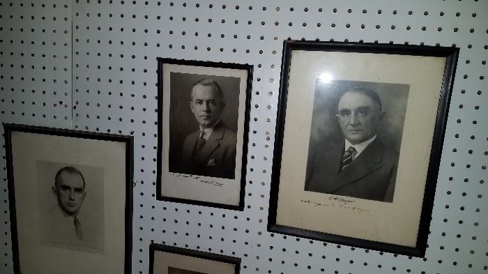 Framed and autographed pictures of the Mayo's of the Mayo Clinic, Rochester, MN, Charles H. Mayo, Charles W.  Mayo and Joseph Mayo.