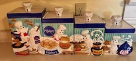 New in box! Vintage Pillsbury Dough Boy canister set