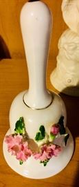 Bone China bell with painted flowers