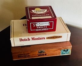 Collectors cigar boxes