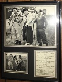 The three stooges. Framed with history facts.