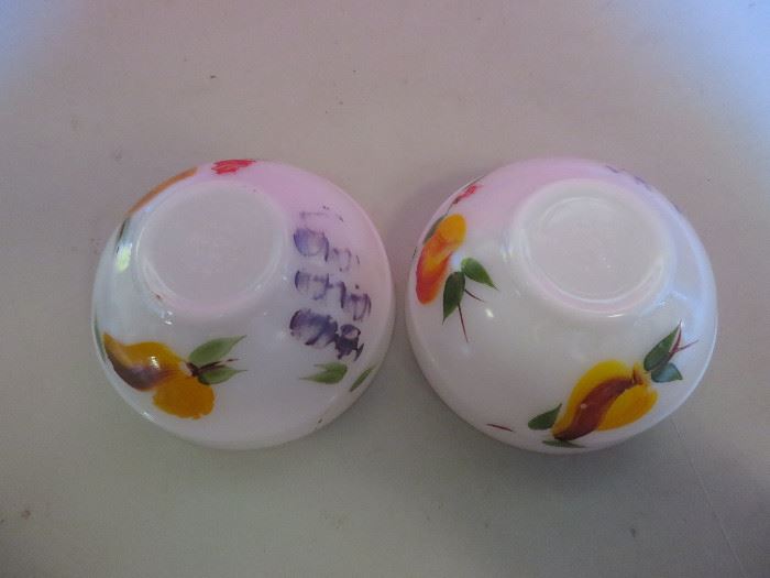 Vintage Fire King Hand Painted Bowls