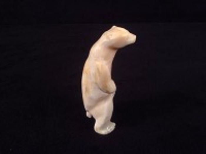  Carved Bone Bear Figurine 