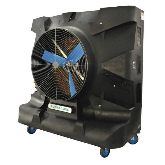 Portable Evaporative Cooler, Belt Drive With, Air Flow 28,500 Cfm, Evaporative Cooler Never Used Nice 

Unit